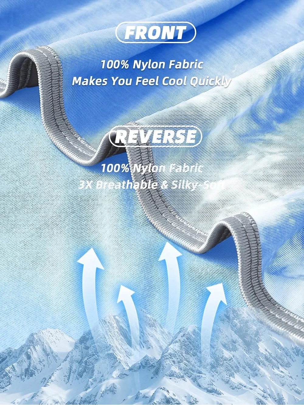 Throw Blanket Cooling Blue - Breathable Bed Topper Blanket